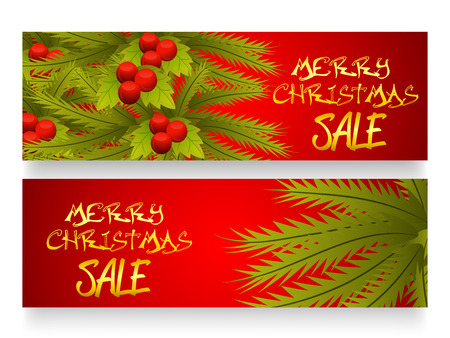 Holiday card banner set vector illustrationのイラスト素材