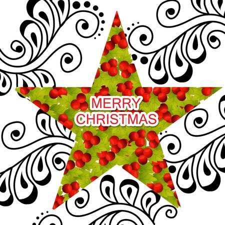 Merry Christmas vector illustration.のイラスト素材