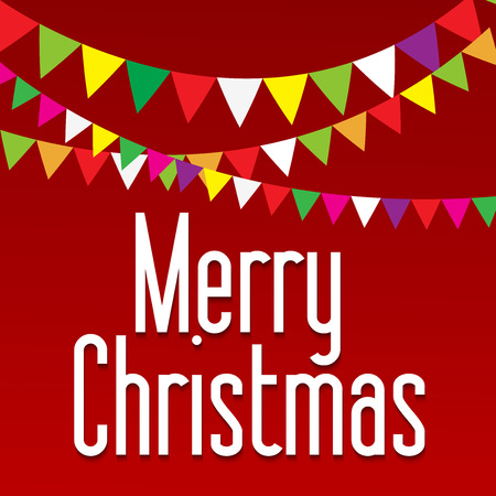 Merry christmas with bannersのイラスト素材