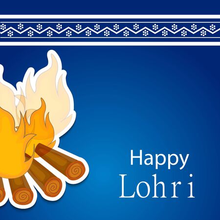 Happy Lohri. Vector illustration.のイラスト素材