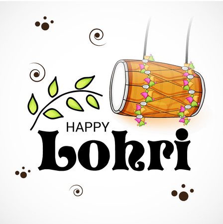 Happy Lohri  on plain background..のイラスト素材