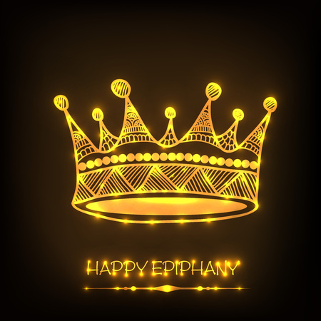 Happy Epiphany card template design.のイラスト素材