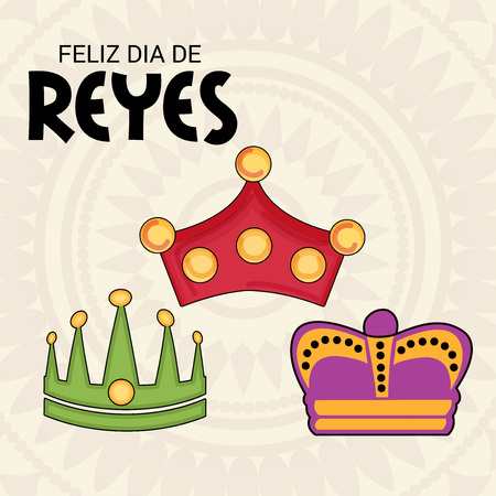 Three crowns vector illustrationのイラスト素材