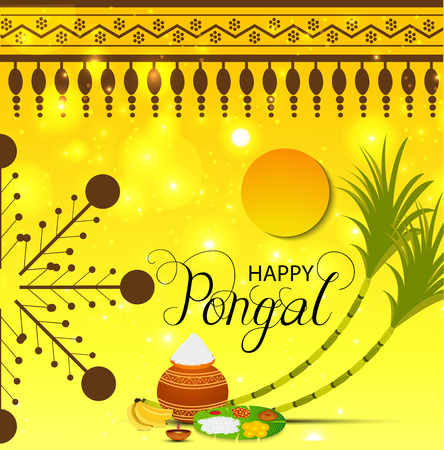 Happy pongal illustrationのイラスト素材