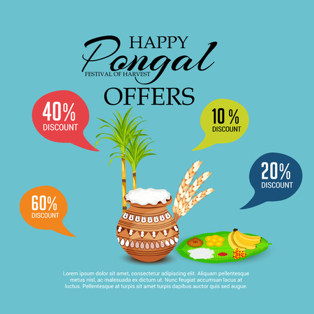 Happy pongal illustrationのイラスト素材