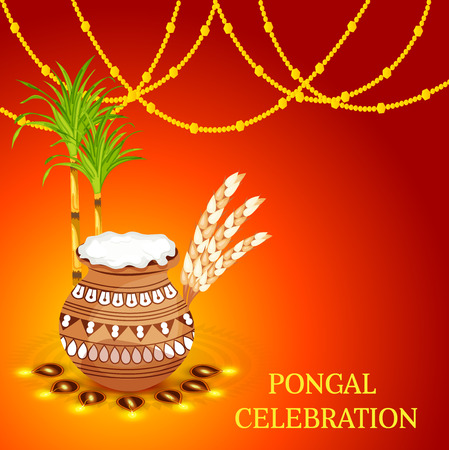 Happy Pongal.のイラスト素材