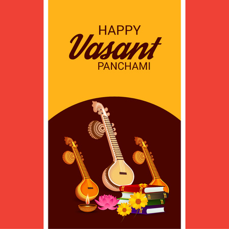 Happy Vasant Panchamiのイラスト素材