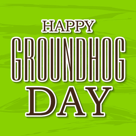 Happy Groundhog Day.のイラスト素材