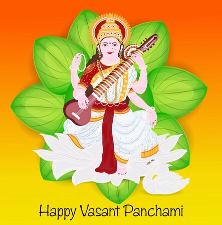 Vasant Panchami.のイラスト素材