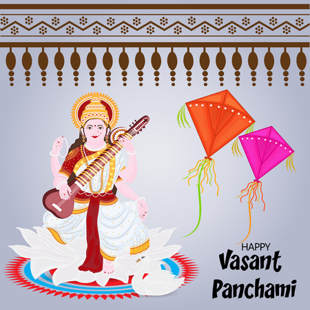 Vasant Panchami.のイラスト素材