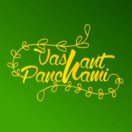Happy Vasant Panchami. Vector illustration.のイラスト素材