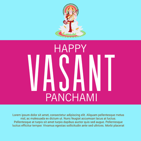 Vasant Panchami. Vector illustration.のイラスト素材