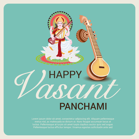 Happy Vasant Panchami.のイラスト素材