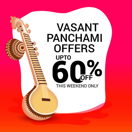 Vasant Panchami. Vector illustration.のイラスト素材