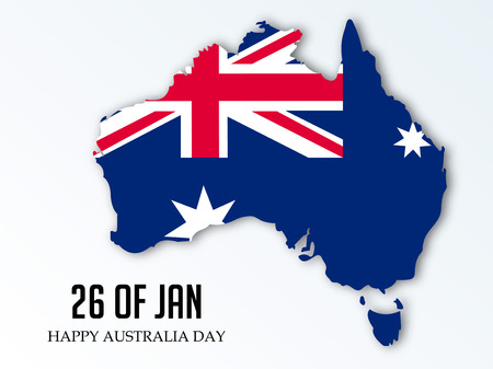 World Australia Day map Vector illustration..のイラスト素材
