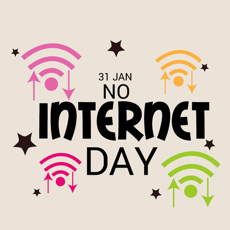 No Internet Day background Vector illustration.のイラスト素材