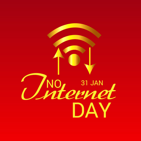 No Internet Day background Vector illustration.のイラスト素材