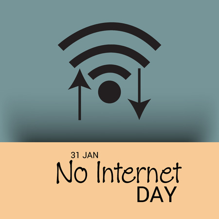 No Internet Day background Vector illustration.のイラスト素材