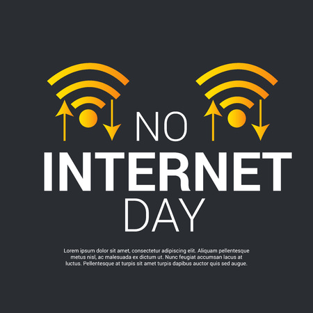 No Internet Day background Vector illustration.のイラスト素材