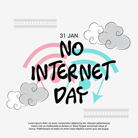 No Internet Day.のイラスト素材