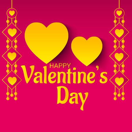 Happy Valentine's day banner.のイラスト素材