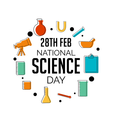 National Science Day.のイラスト素材