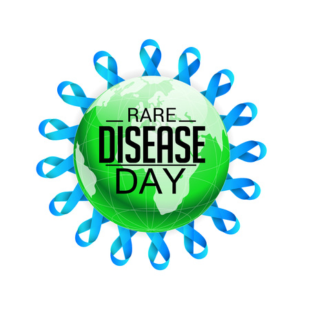 Rare Disease Day template banner design.のイラスト素材