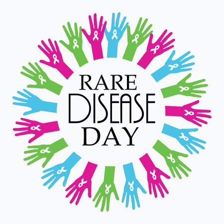 Rare Disease Day template banner design.のイラスト素材
