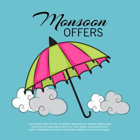 Happy Monsoon Offer illustration.のイラスト素材