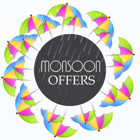 Happy Monsoon Offer illustration.のイラスト素材
