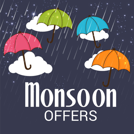Happy Monsoon Offer illustration.のイラスト素材