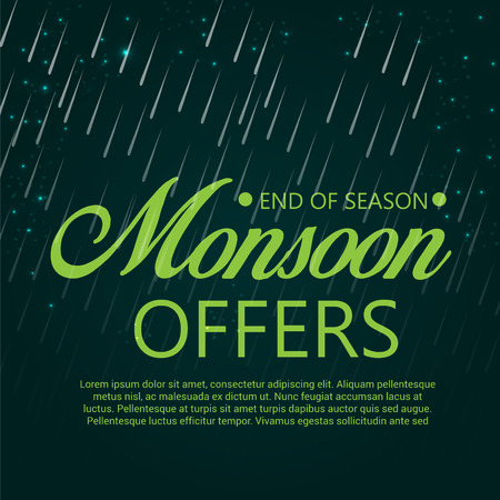 Happy Monsoon Offer. Vector illustration.のイラスト素材