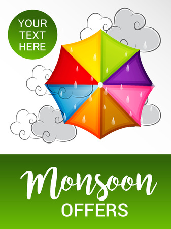 Happy Monsoon Offer illustration.のイラスト素材