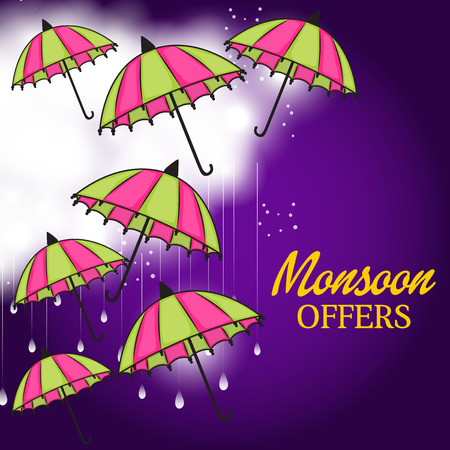 Happy Monsoon Offer illustration.のイラスト素材