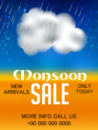 Happy Monsoon Offer illustration.のイラスト素材