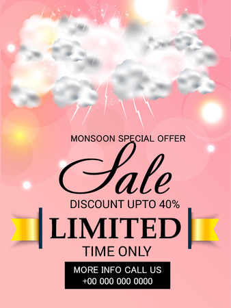Happy Monsoon Offer illustration.のイラスト素材