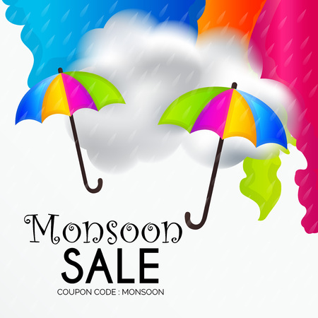 Happy Monsoon Offer illustration.のイラスト素材