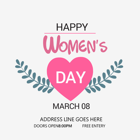 Happy Women's Day.のイラスト素材