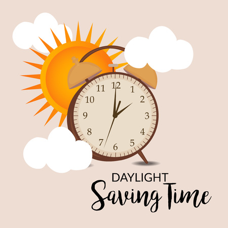 Daylight Saving creative concept designのイラスト素材
