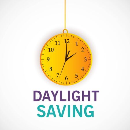Daylight Saving creative concept designのイラスト素材