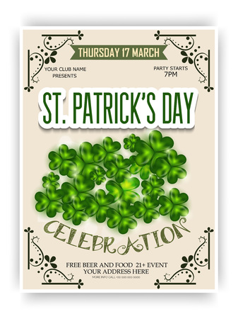 St. Patrick's Day isolated on plain background.のイラスト素材