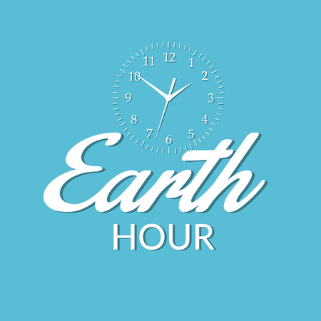Earth Hour isolated on a colorful background.のイラスト素材