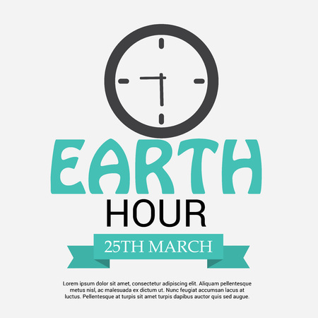 Earth Hour isolated on plain background.のイラスト素材
