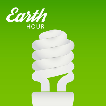 Earth Hour isolated on plain background.のイラスト素材