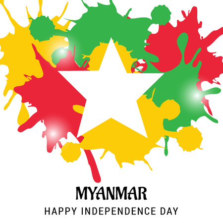 Myanmar Independence Day.のイラスト素材