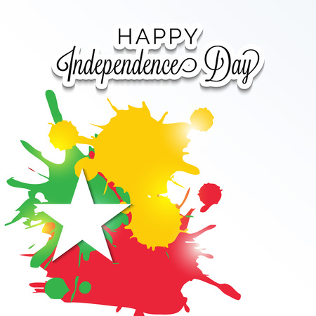 Myanmar Independence Day.のイラスト素材