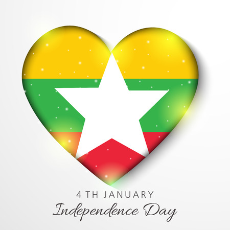 Myanmar Independence Day.のイラスト素材