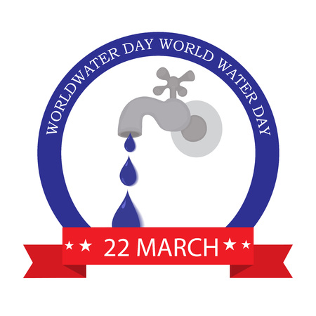 World Water Day on the 22nd March.のイラスト素材