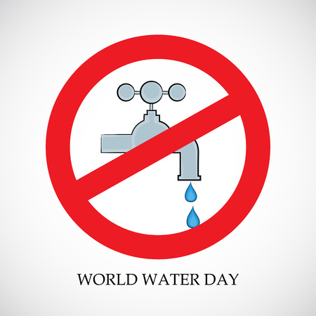 World Water Day on the 22nd March.のイラスト素材