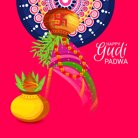 Happy Gudi Padwa.のイラスト素材